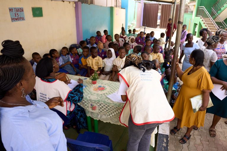 Students Registering and waiting for Screening