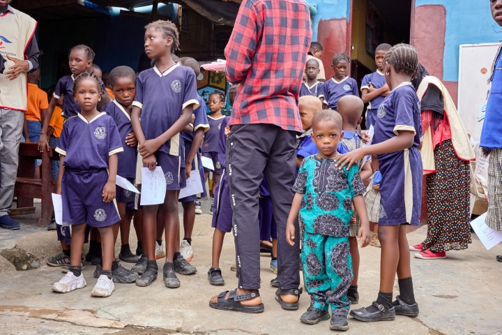 Children Waiting to Be Screened