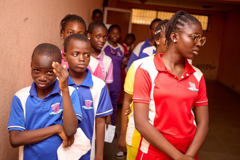 Students Waiting for Screening