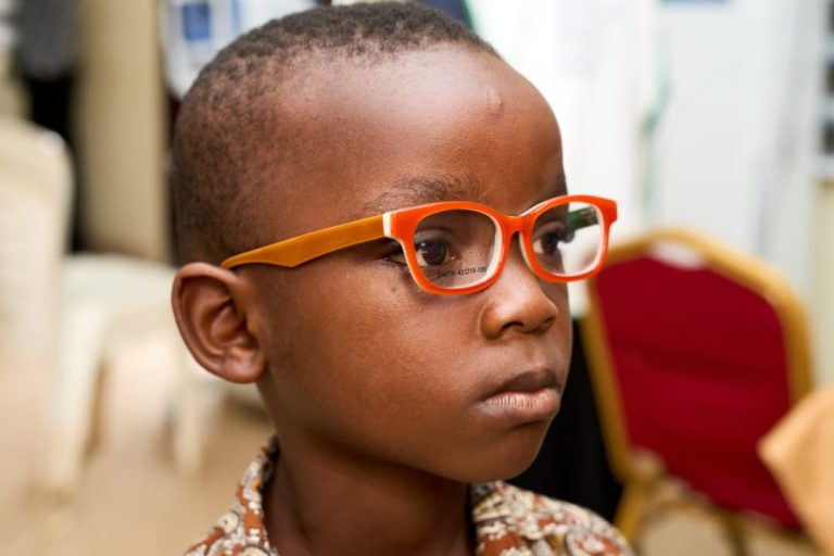 A Kid With His New Frames