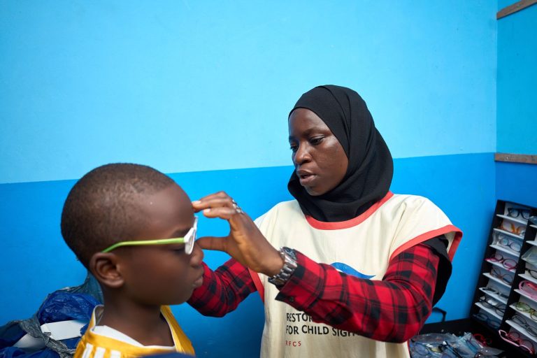 Frame Fitting at the Eyeglasses Station