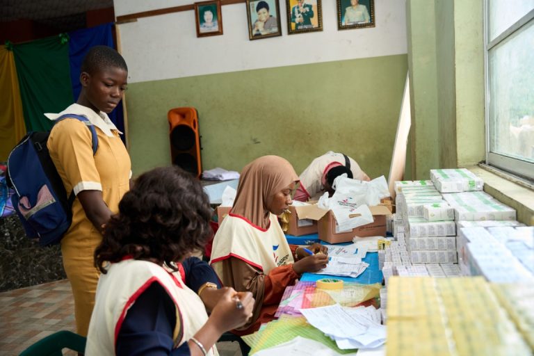 A Student at the Medicine Station