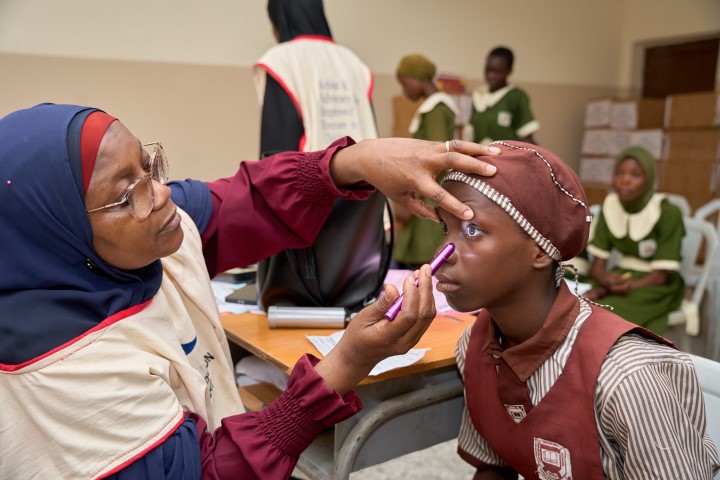 Eye Check in Progress
