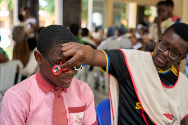 Optometrists Conducting Vision Screening