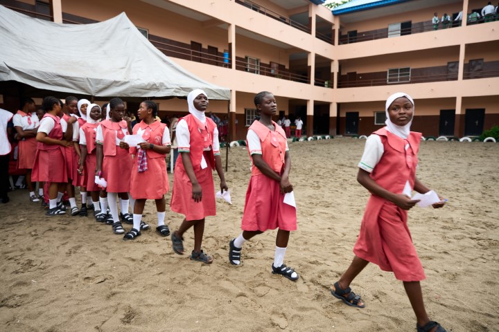 Students At The School Eye Health Outreach