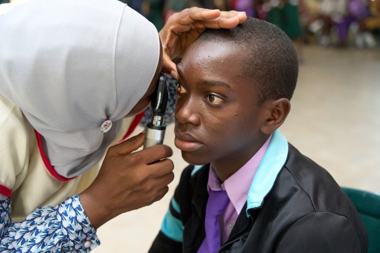 Team Restore doing an Eye Examination